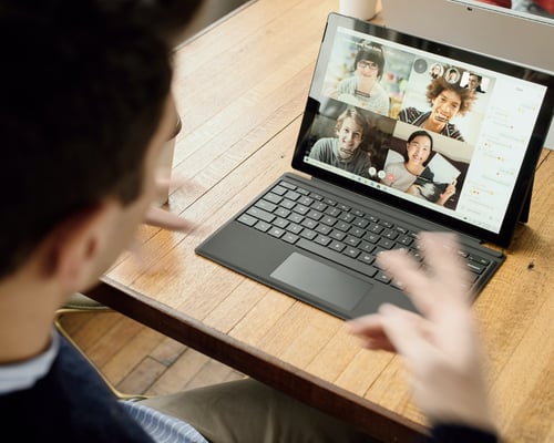 men in the virtual meeting call